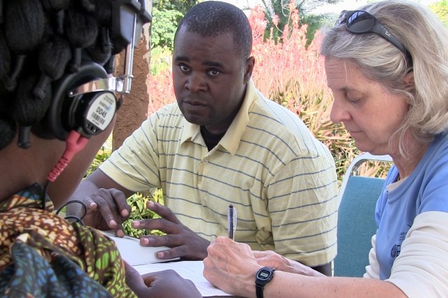 Sammy and Jane during hearing test