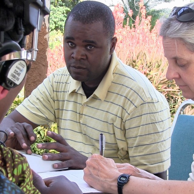 Sammy and Jane during hearing test